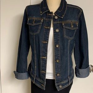 Light weight Denim Jacket w/ Embellished Buttons